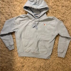 Champion Light Blue Reverse Weave Women's Hoodie Size M
